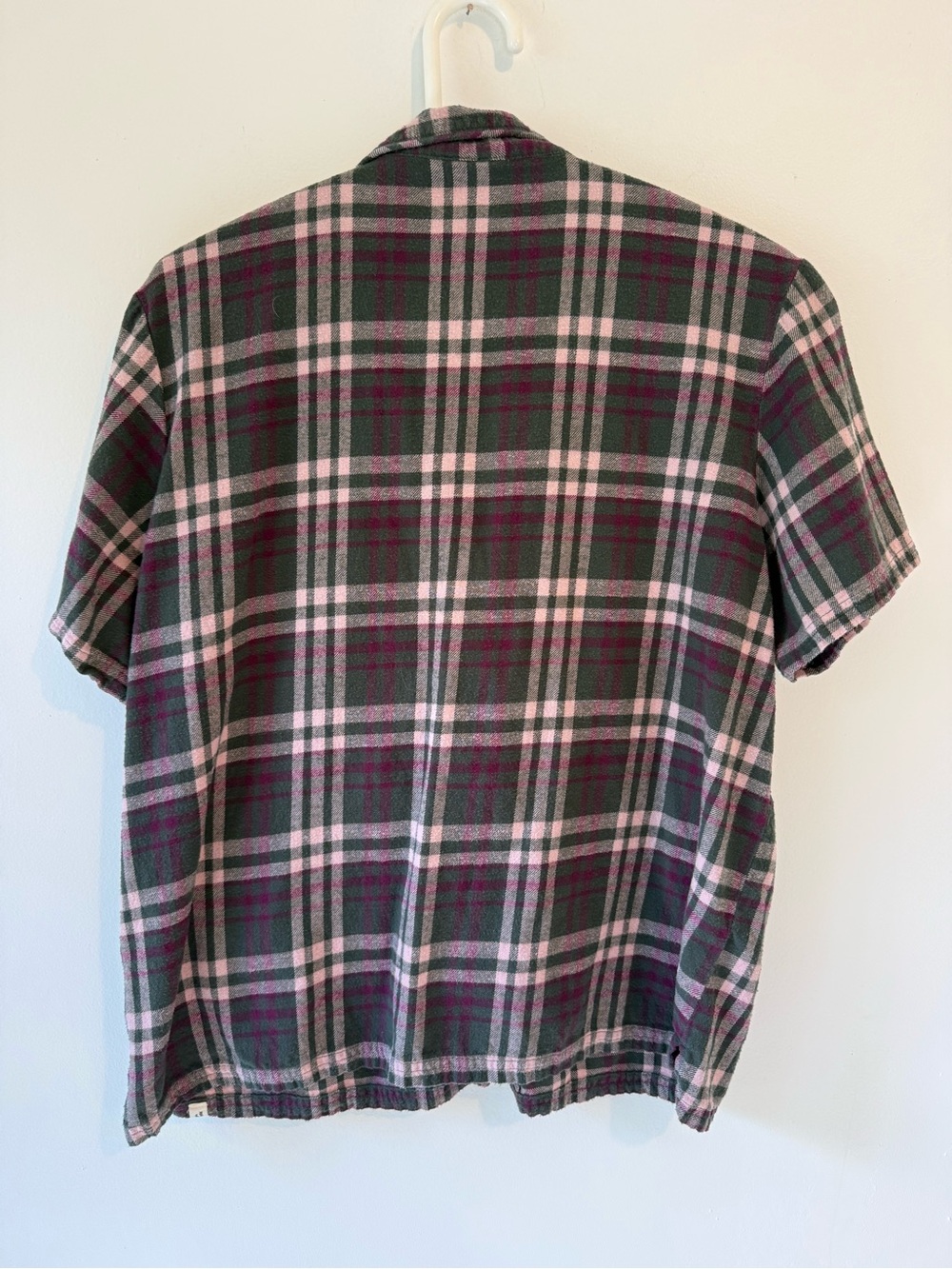 Pact Organic Cotton Plaid Flannel Shirt Women’s L Pink Green Burgundy Button Up - Picture 6 of 7